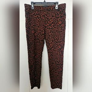 Sanctuary Leopard Print Slim Pointe Pant Size Large Petite